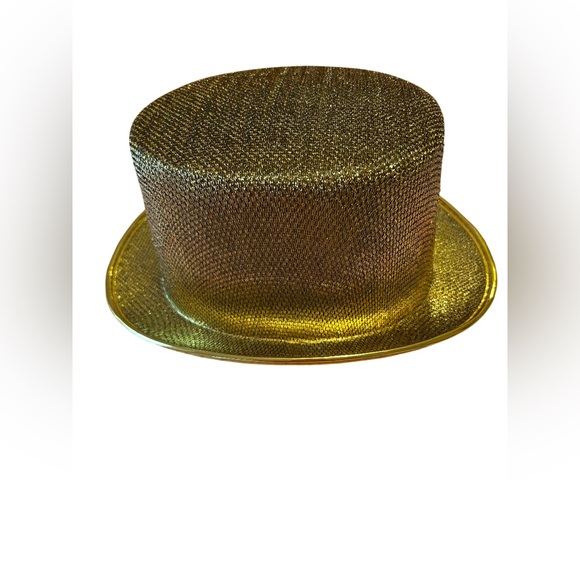 ✨ Gold Glitter Top Hat – Costume Party Accessory ✨ - Picture 1 of 10